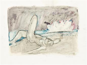 MARY FRANK (B.1933, BRITISH/AMERICAN) Untitled, Reclining Figure (Pair).